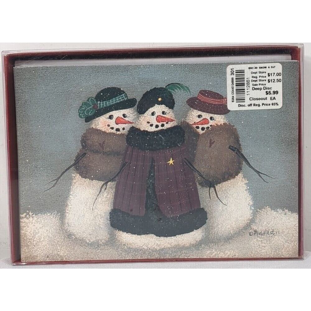 Vintage‎ Crown Point Graphics 18 Ct 5x7 Snow Women Christmas Cards Envelopes USA